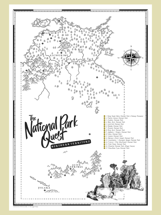 The Northern Territory National Parks Quest - Scratch Map