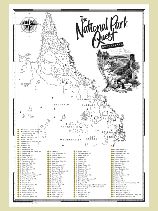 The Queensland National Parks Quest - Scratch Map