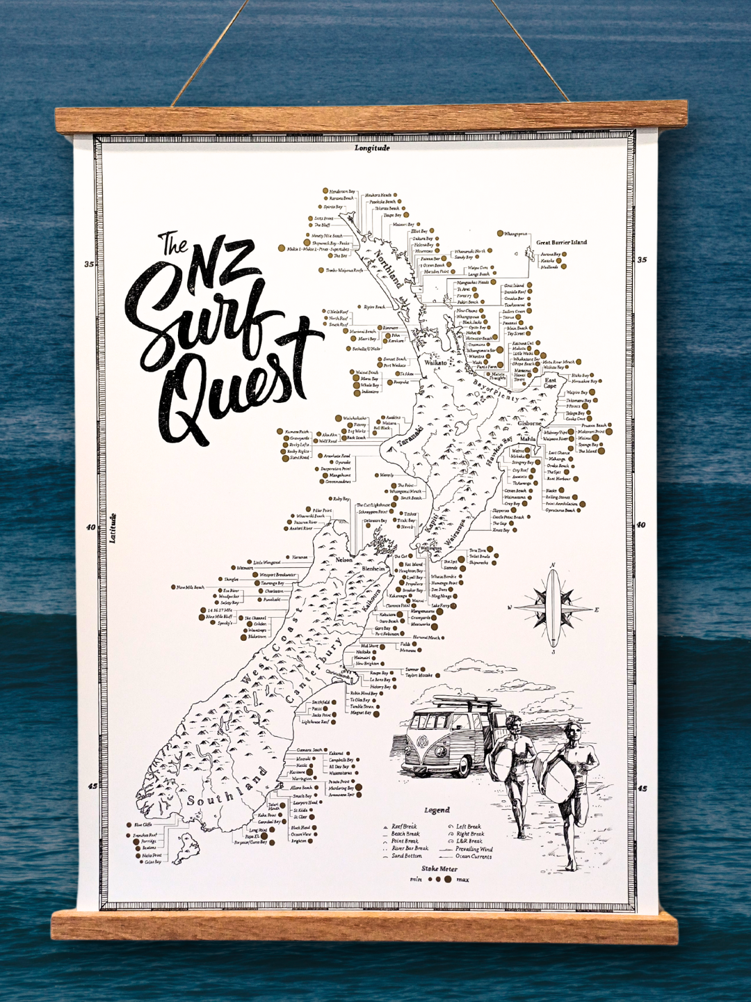 NZ Surf Quest Scratch Map