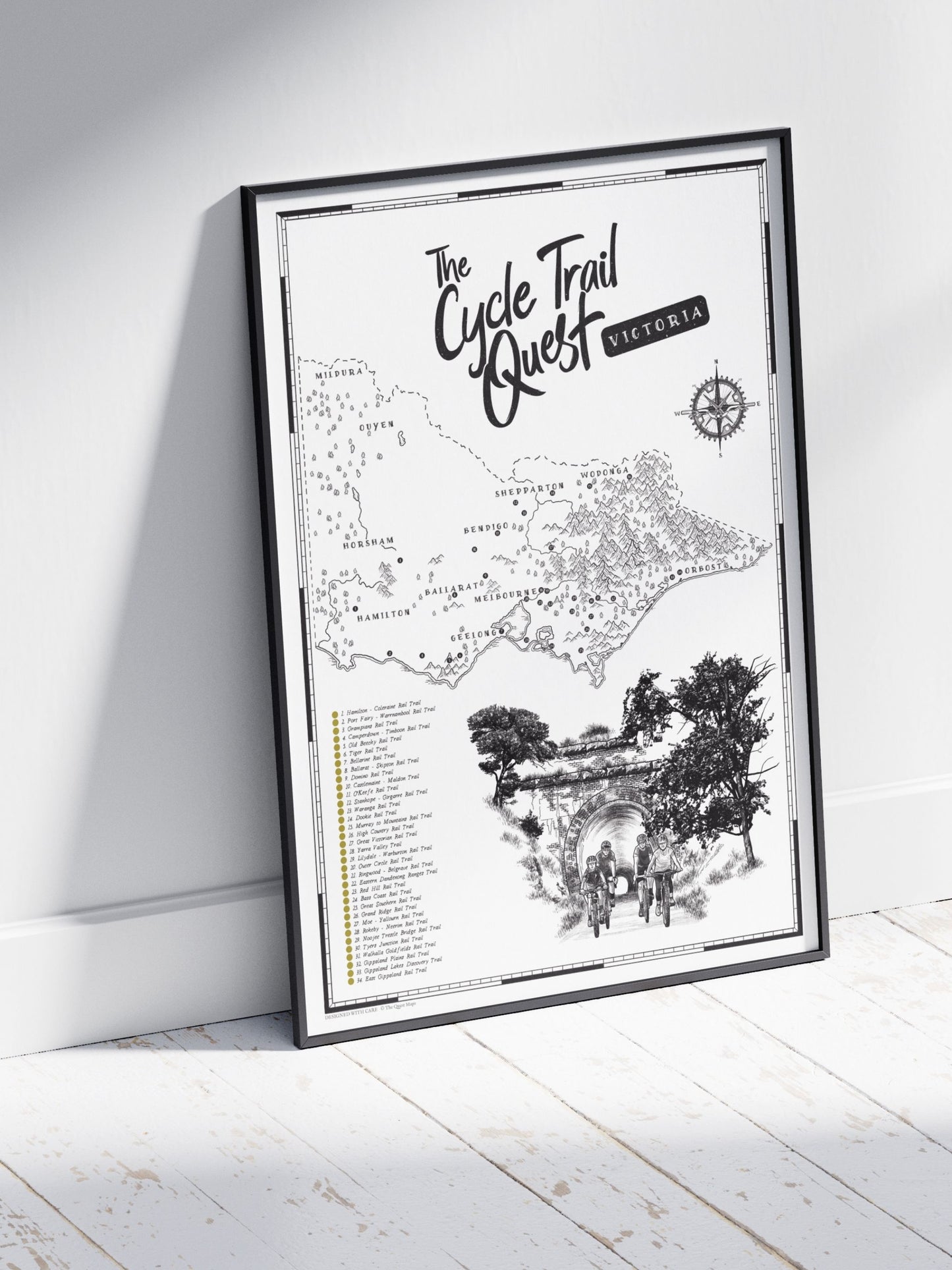 The Victoria Cycle Trail Quest - Scratch Map