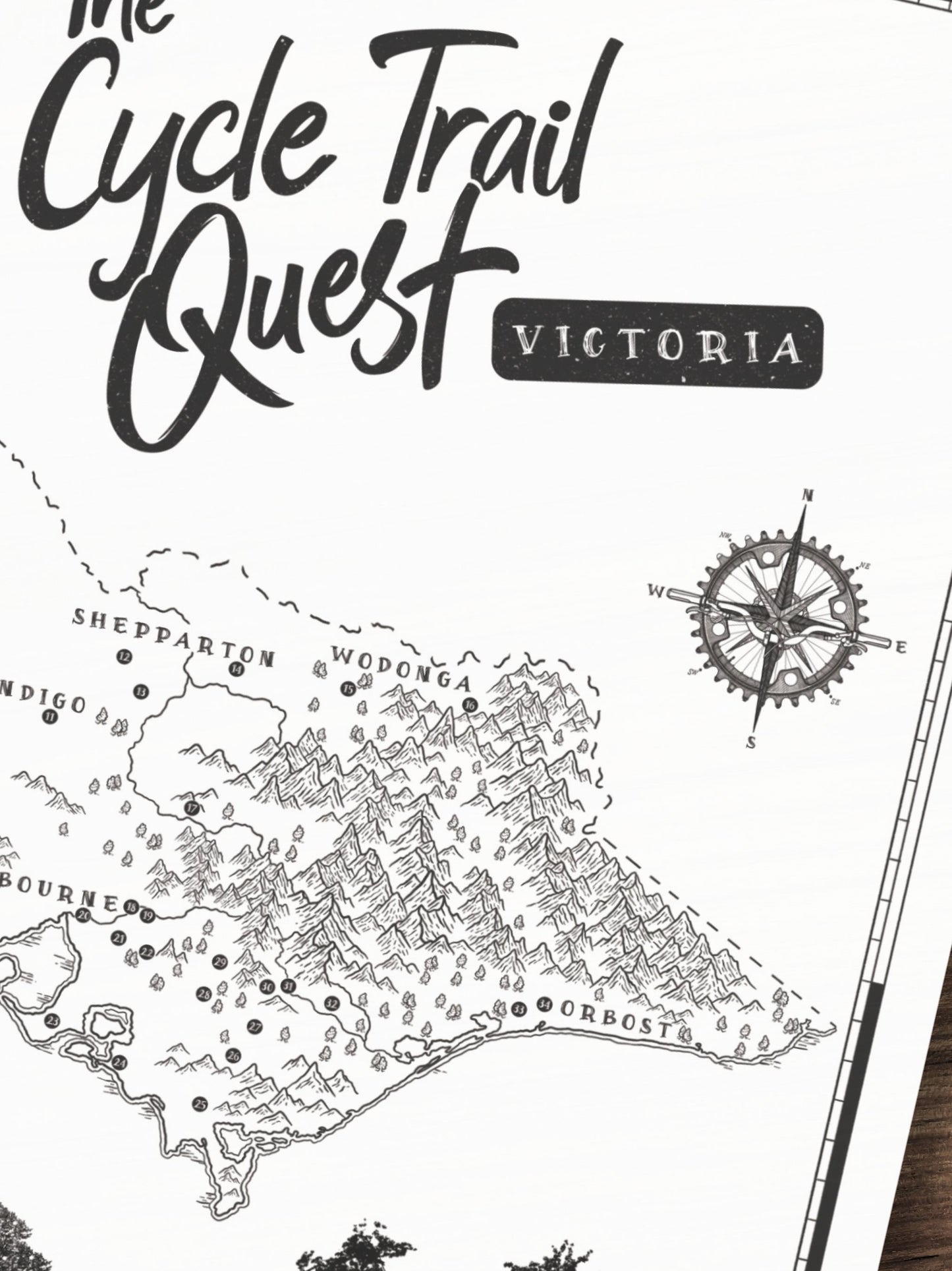 The Victoria Cycle Trail Quest - Scratch Map