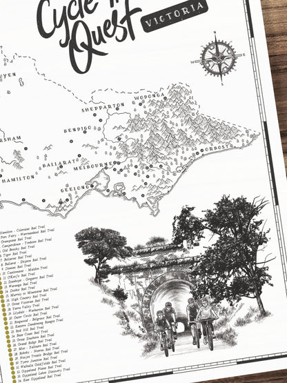 The Victoria Cycle Trail Quest - Scratch Map