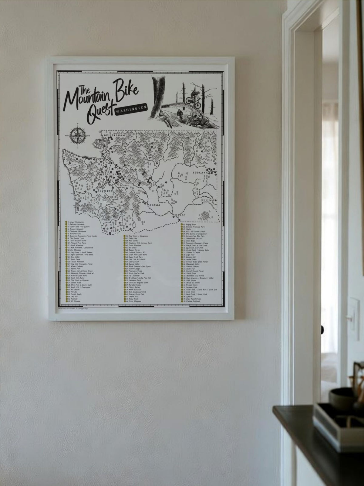 The Washington Mountain Bike Quest - Scratch Map