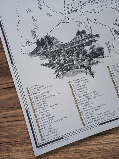 The Arizona Mountain Bike Quest - Scratch Map