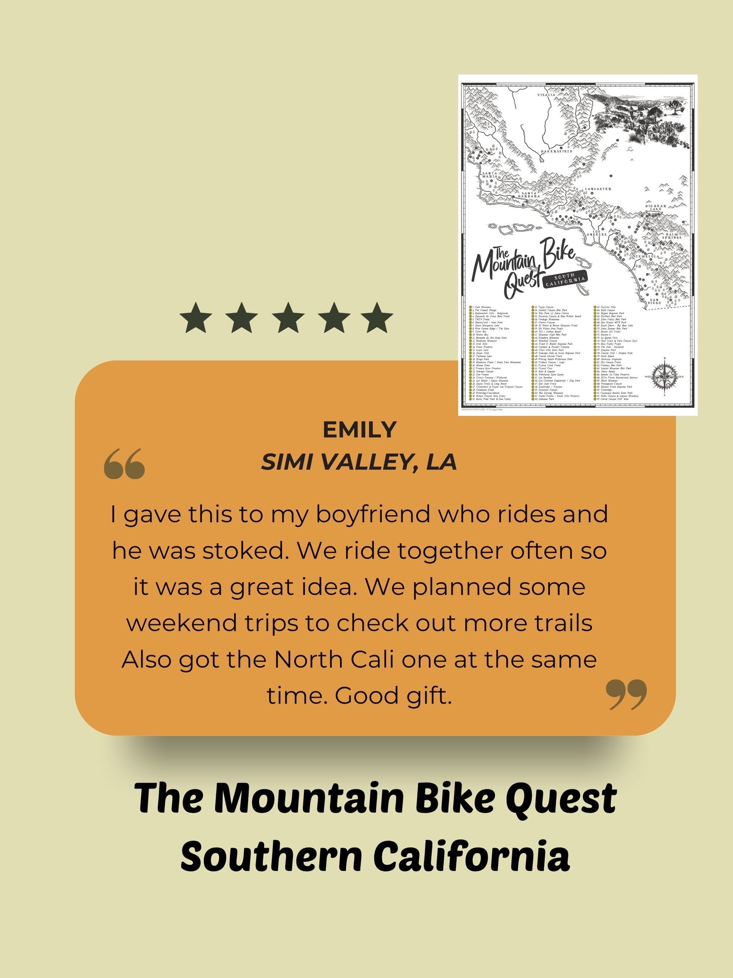 The California (South) Mountain Bike Quest - Scratch Map