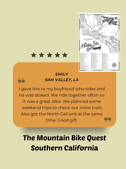 The California (South) Mountain Bike Quest - Scratch Map
