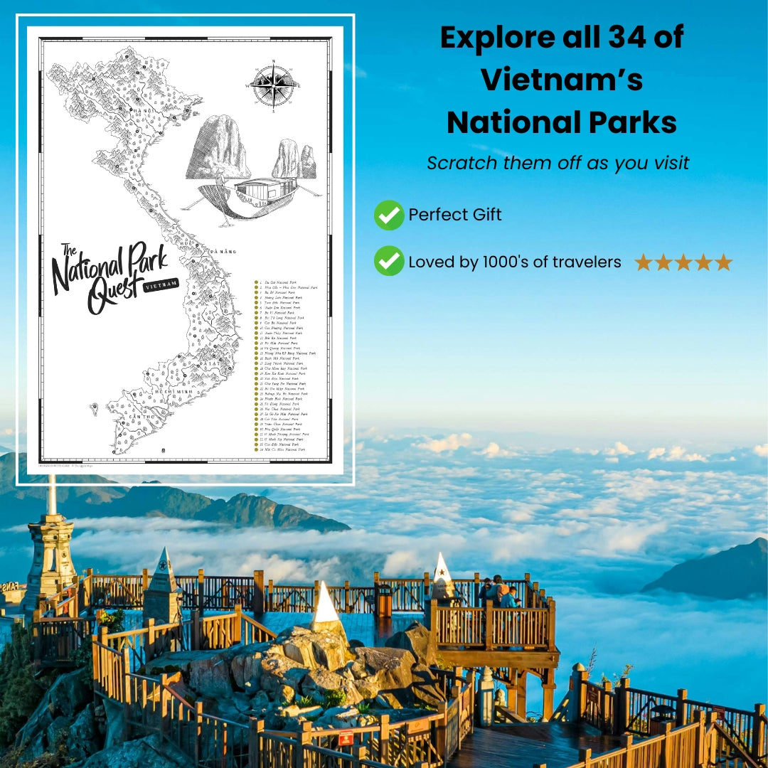 The Vietnam National Parks Quest - Scratch Map