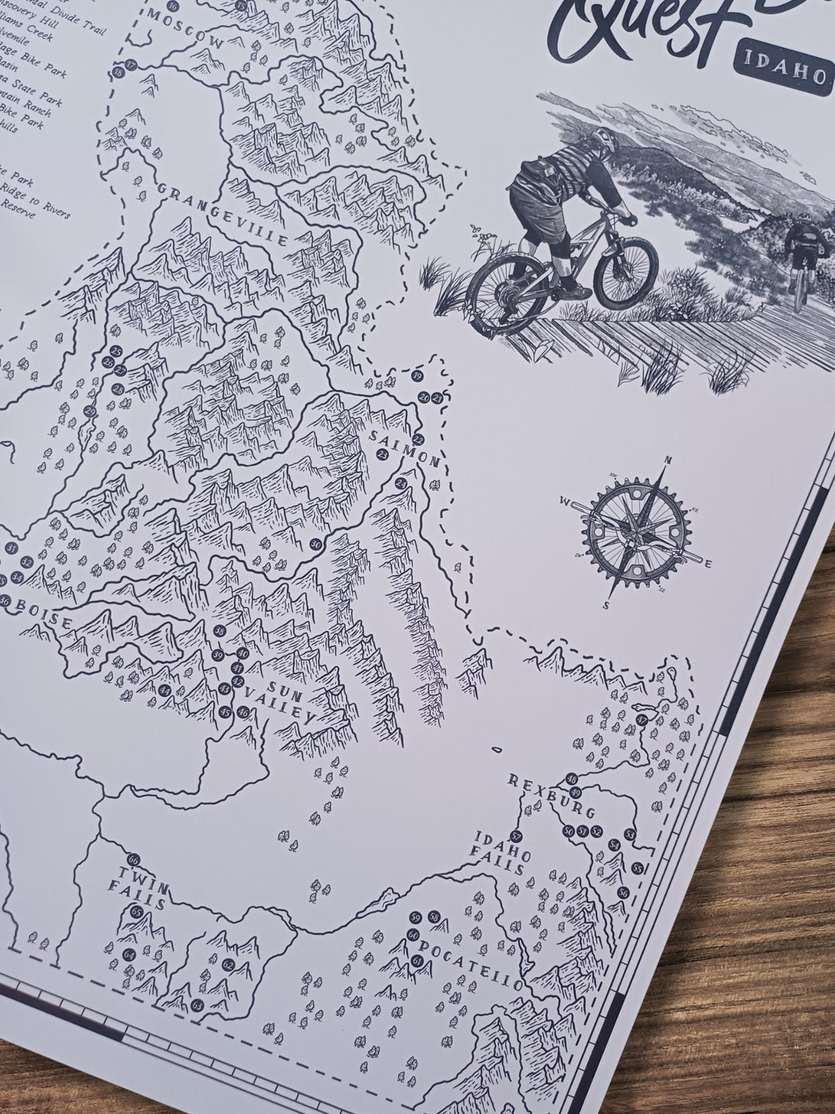 The Idaho Mountain Bike Quest - Scratch Map