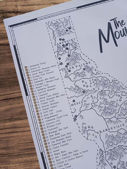 The Idaho Mountain Bike Quest - Scratch Map