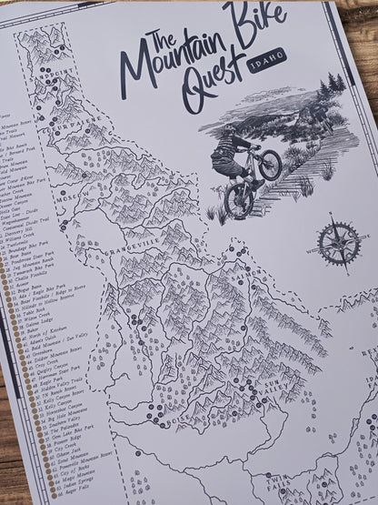 The Idaho Mountain Bike Quest - Scratch Map