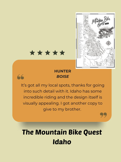 The Idaho Mountain Bike Quest - Scratch Map