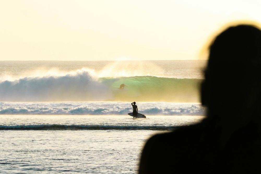 Watching a surfer in the barrel. The Quest Maps Outdoor Scratch Maps Website