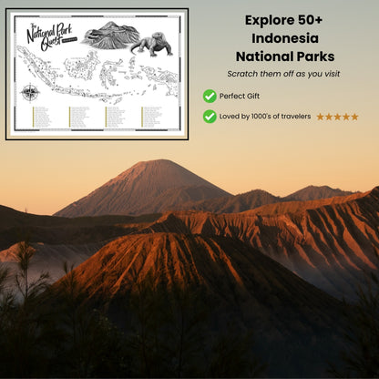 The Indonesia National Parks Quest - Scratch Map