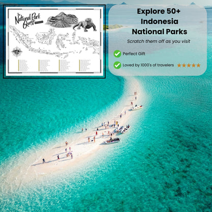 The Indonesia National Parks Quest - Scratch Map