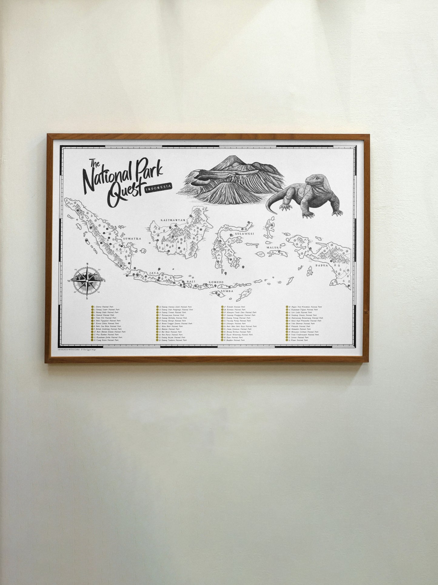 The Indonesia National Parks Quest - Scratch Map