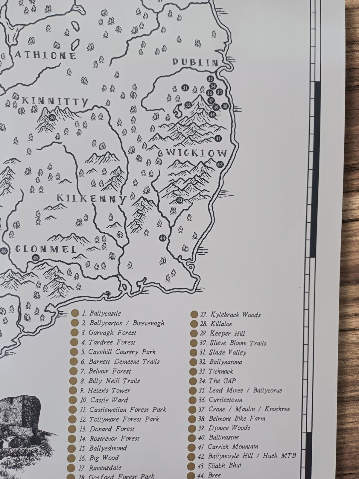 The Ireland Mountain Bike Quest - Scratch Map