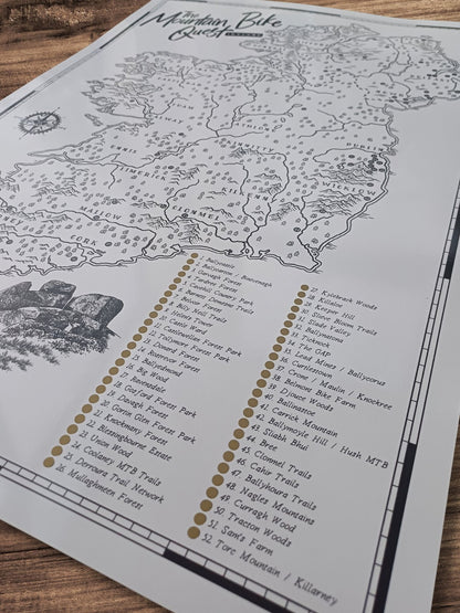 The Ireland Mountain Bike Quest - Scratch Map