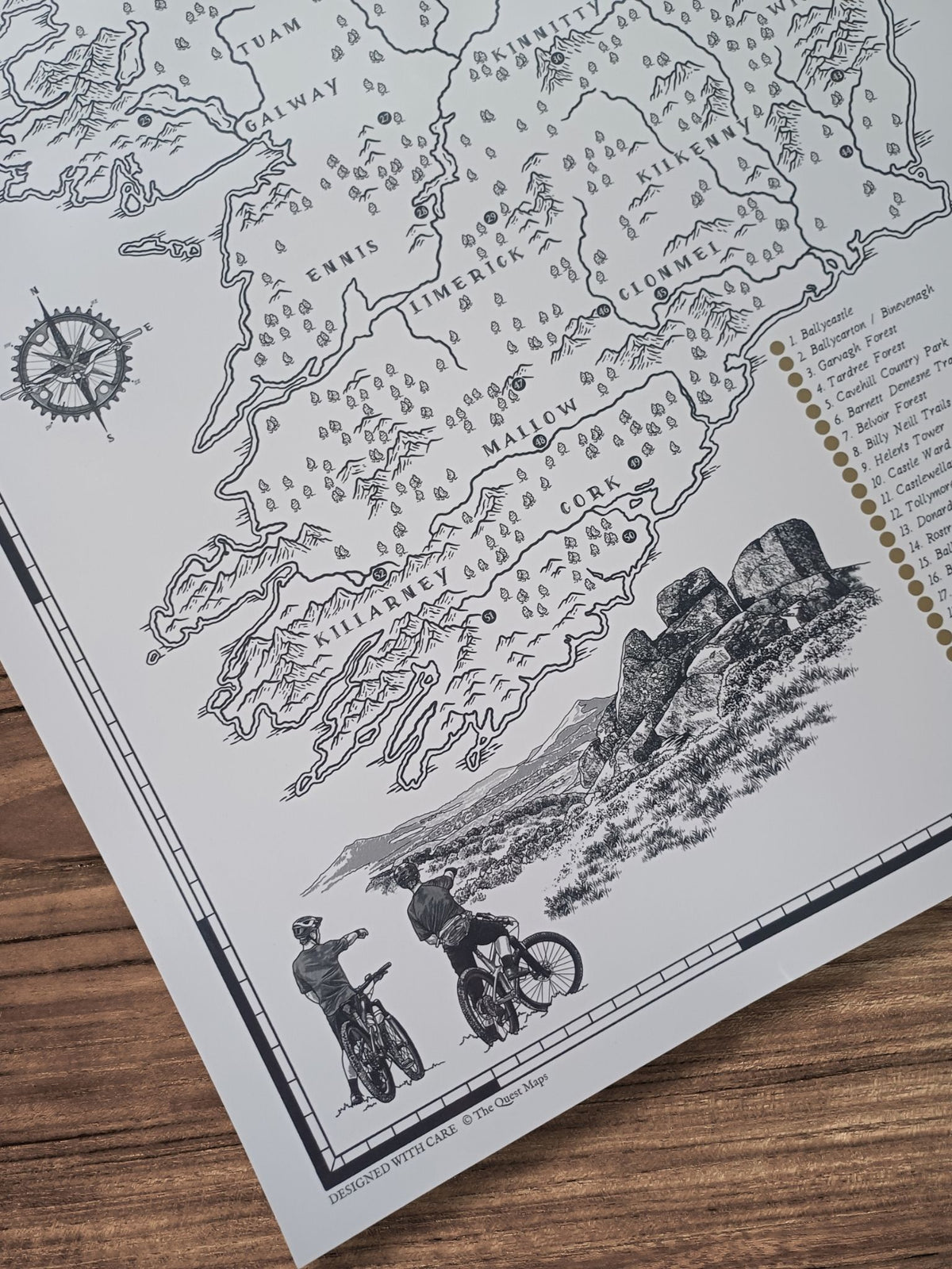 The Ireland Mountain Bike Quest - Scratch Map