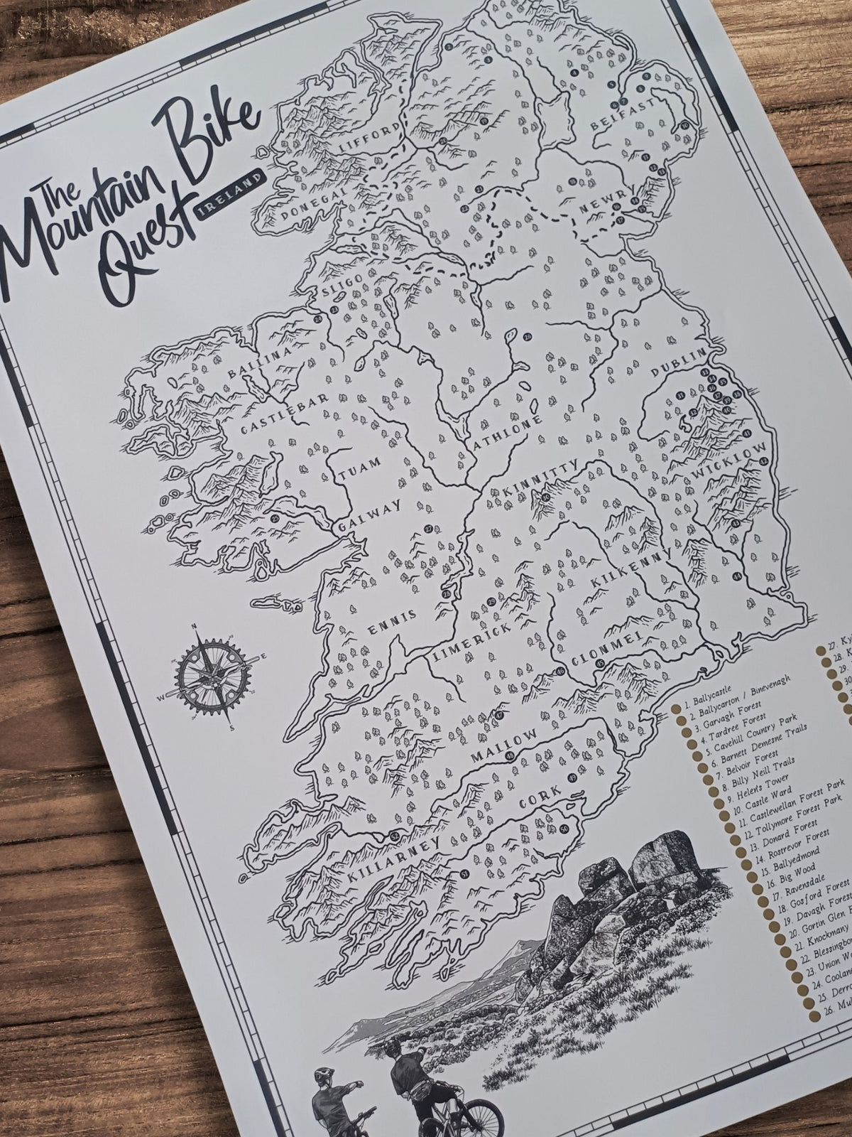The Ireland Mountain Bike Quest - Scratch Map