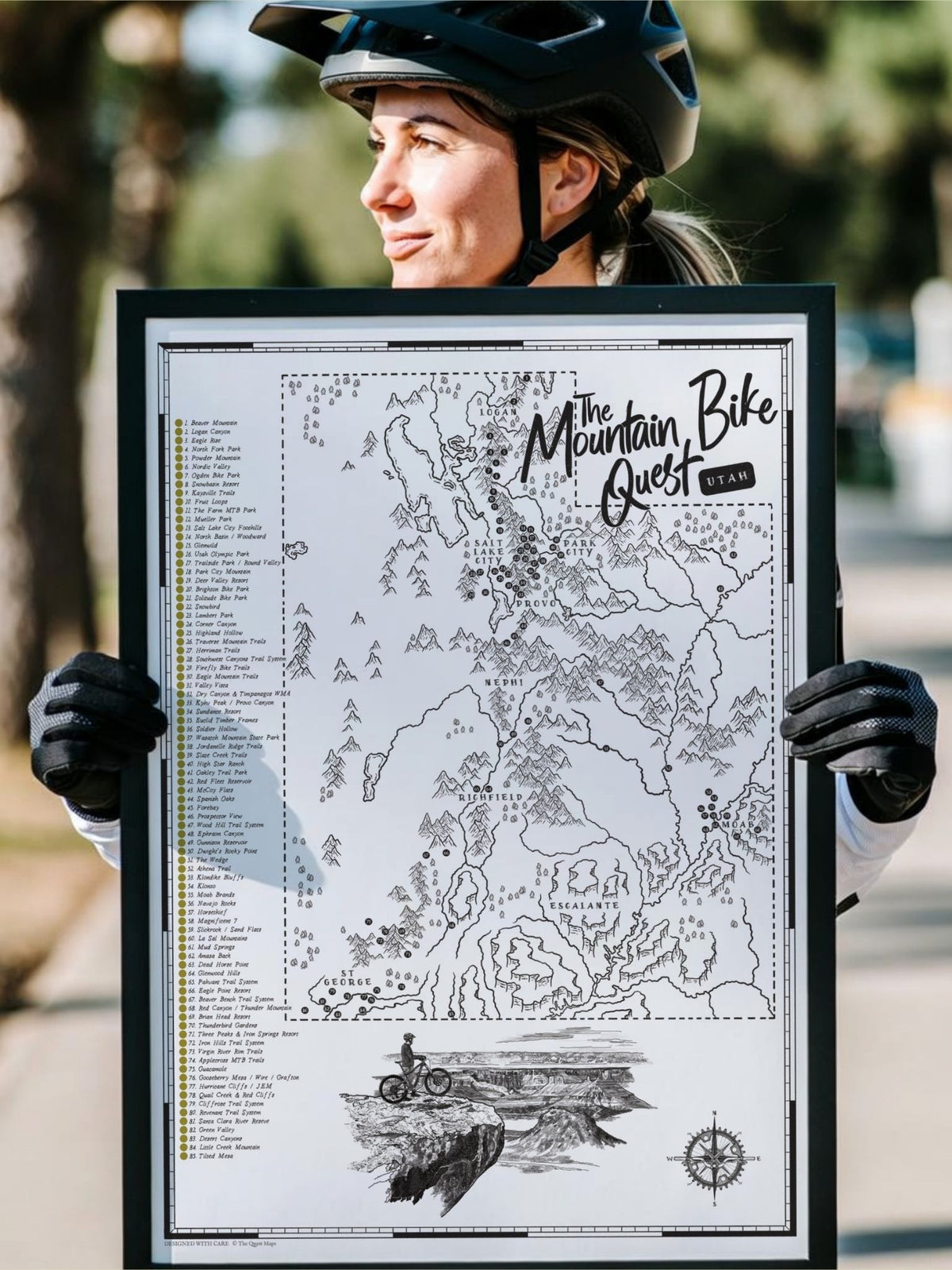The Utah Mountain Bike Quest - Scratch Map