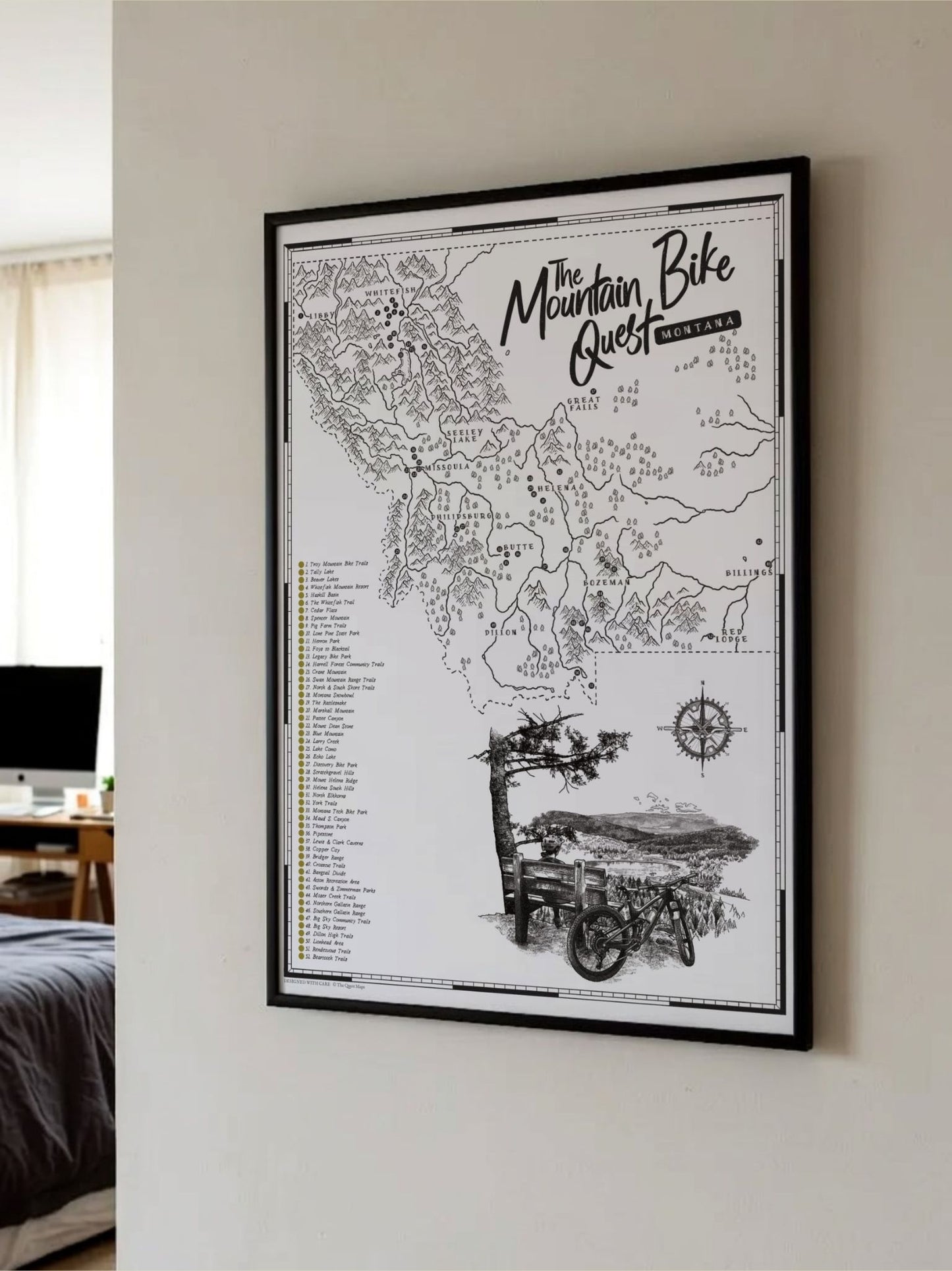 The Montana Mountain Bike Quest - Scratch Map