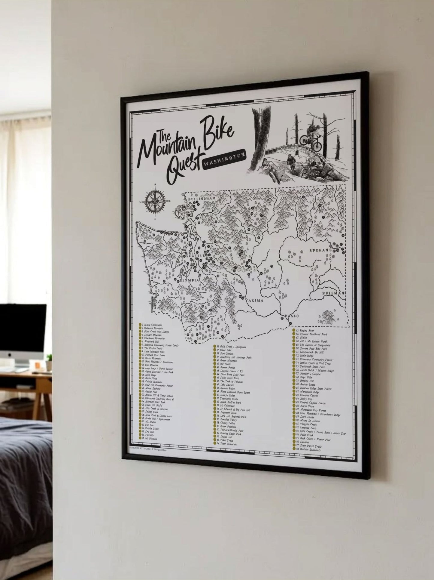 The Washington Mountain Bike Quest - Scratch Map