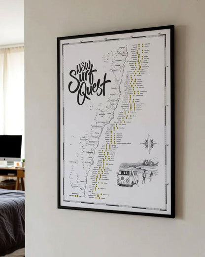 The New South Wales Surf Quest - Scratch Map