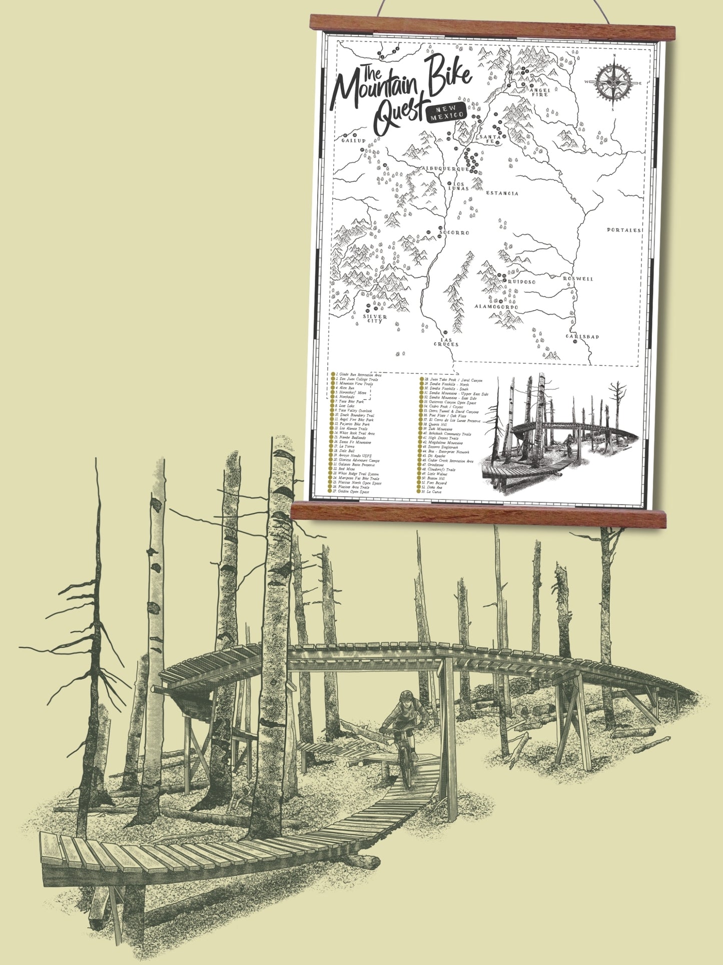 The New Mexico Mountain Bike Quest - Scratch Map