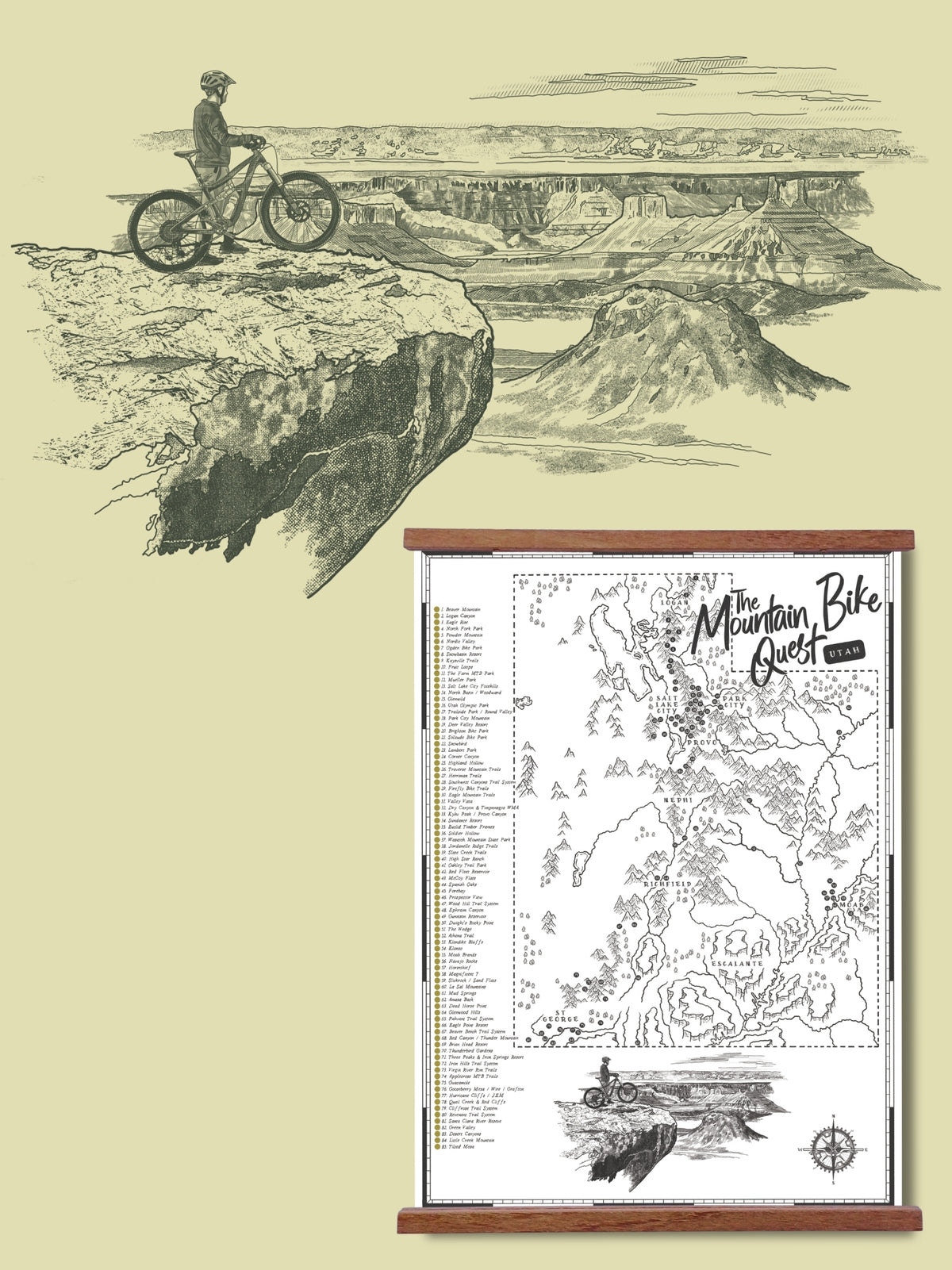 The Utah Mountain Bike Quest - Scratch Map