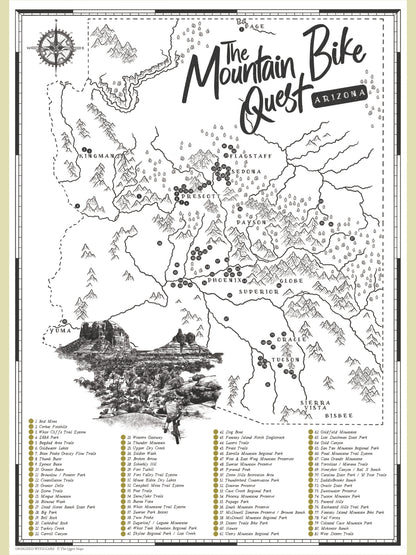 The Arizona Mountain Bike Quest - Scratch Map