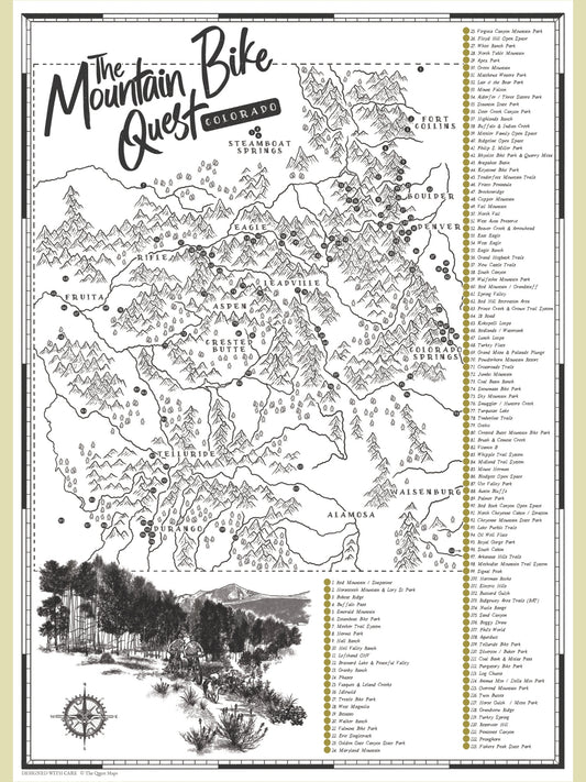 The Colorado Mountain Bike Quest - Scratch Map