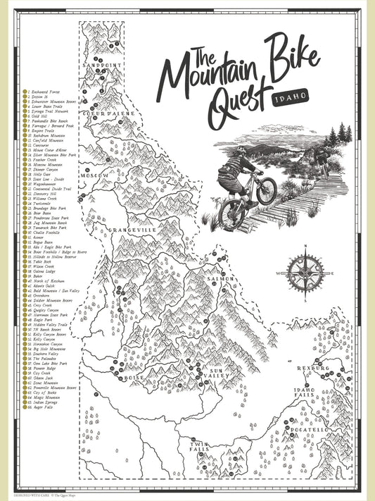 The Idaho Mountain Bike Quest - Scratch Map
