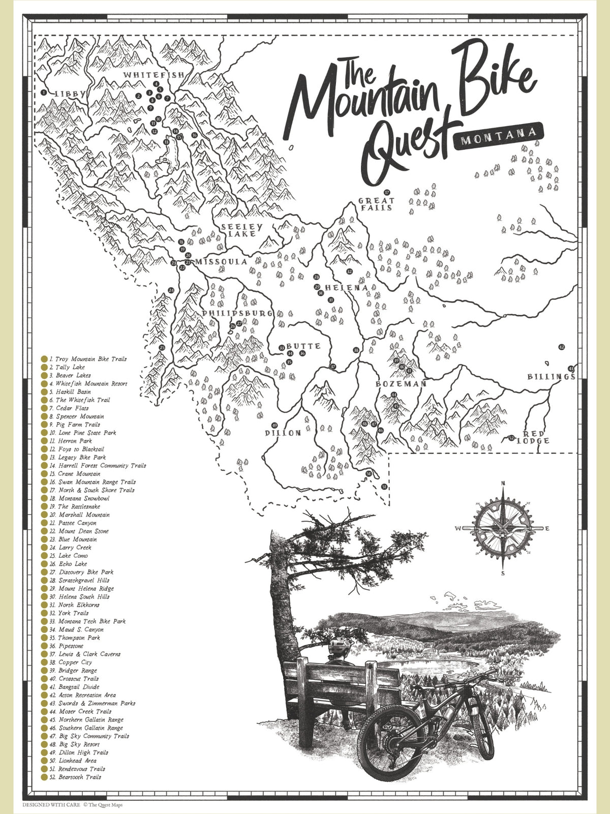 The Montana Mountain Bike Quest - Scratch Map