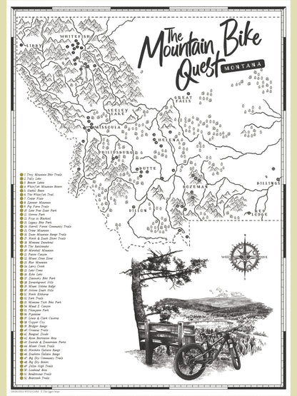 The Montana Mountain Bike Quest - Scratch Map