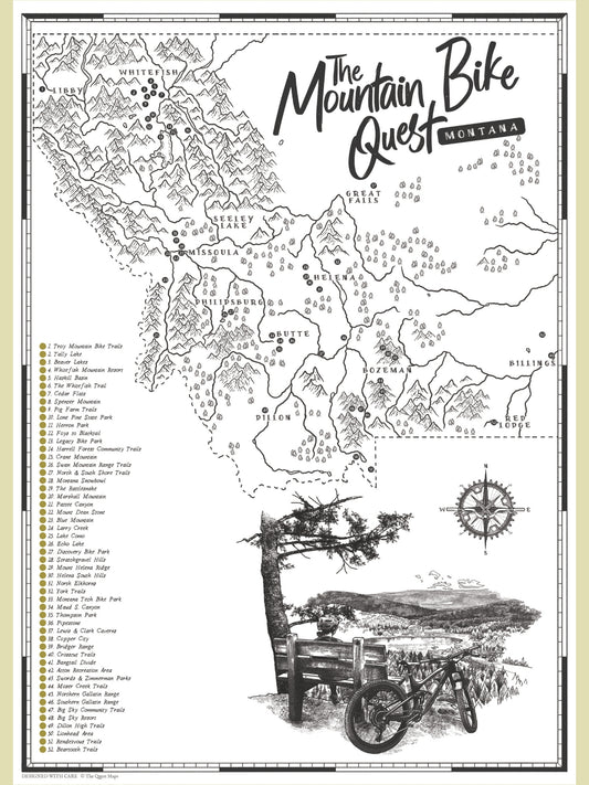 The Montana Mountain Bike Quest - Scratch Map