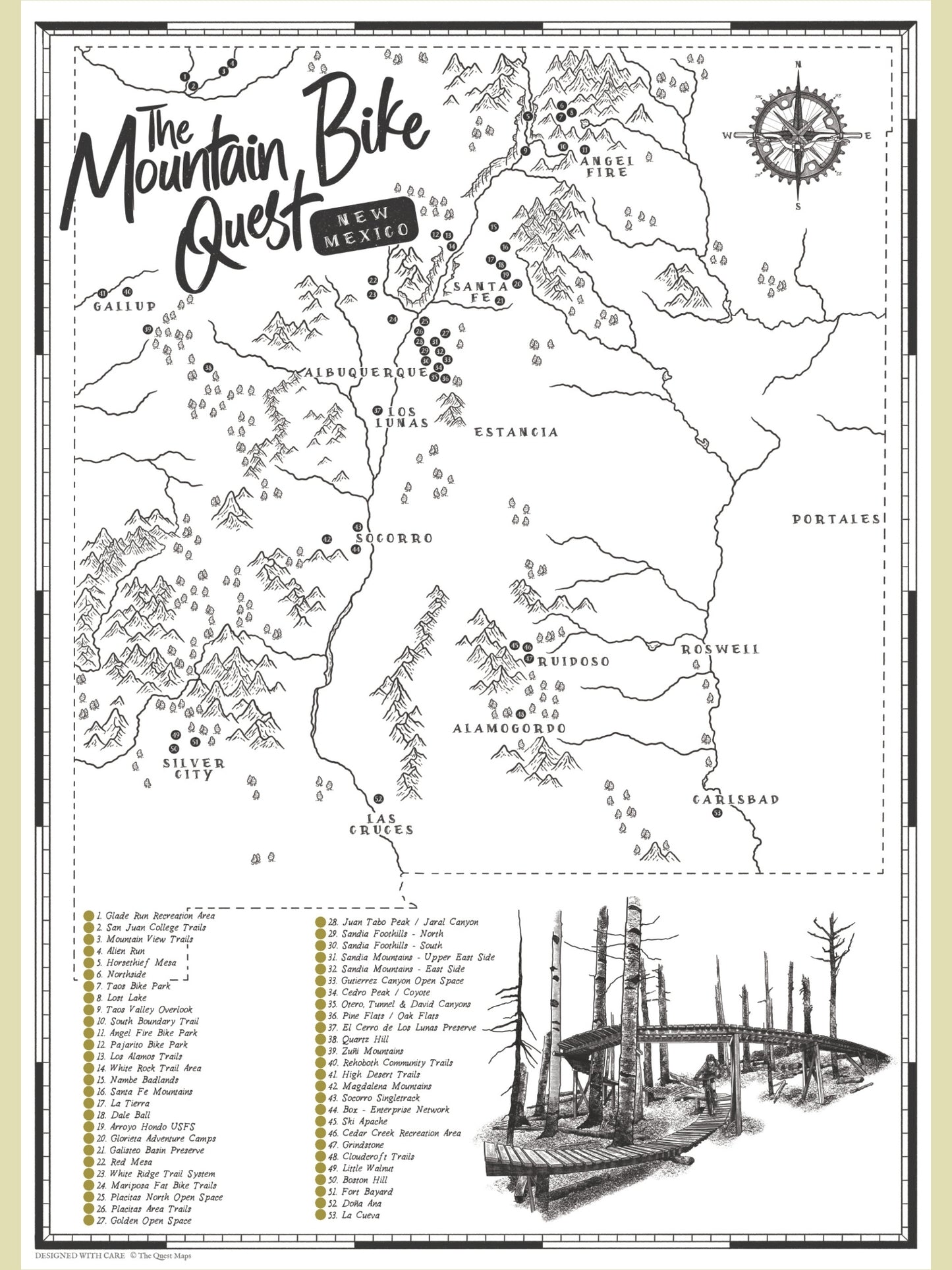 The New Mexico Mountain Bike Quest - Scratch Map