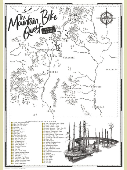 The New Mexico Mountain Bike Quest - Scratch Map