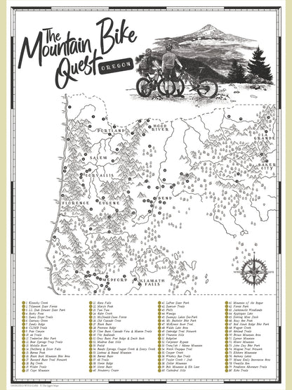 The Oregon Mountain Bike Quest - Scratch Map