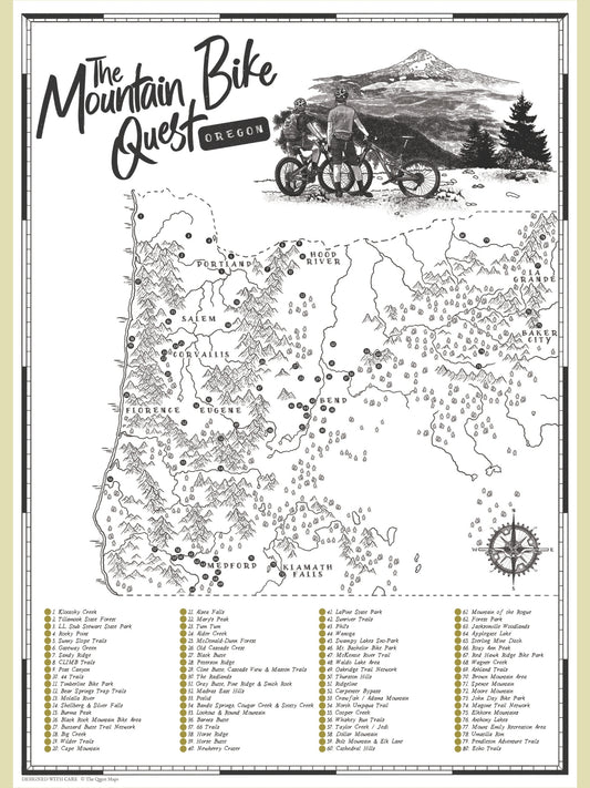 The Oregon Mountain Bike Quest - Scratch Map