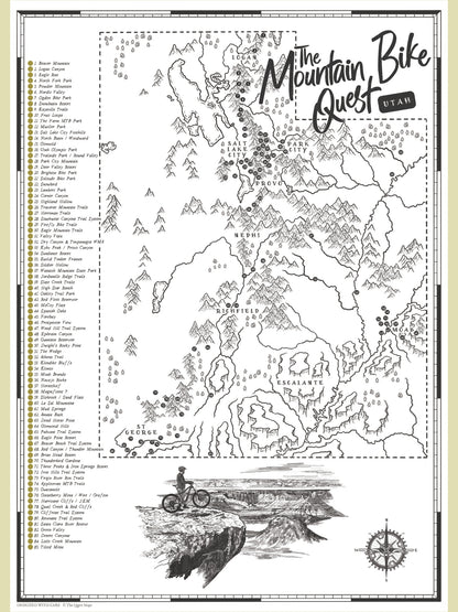 The Utah Mountain Bike Quest - Scratch Map