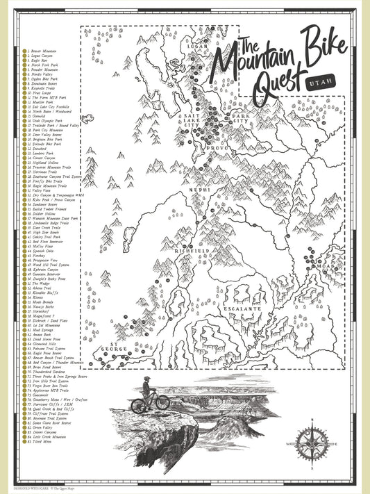 The Utah Mountain Bike Quest - Scratch Map
