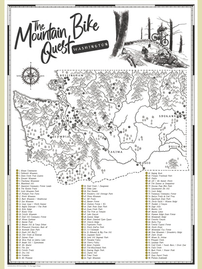 The Washington Mountain Bike Quest - Scratch Map