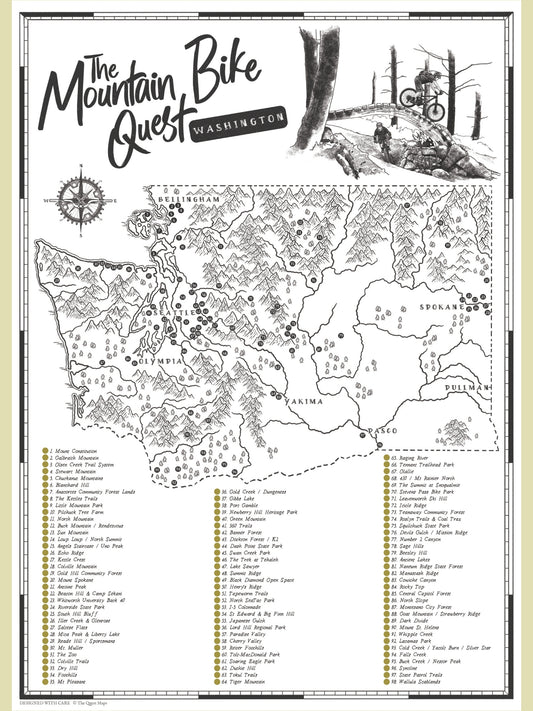 The Washington Mountain Bike Quest - Scratch Map