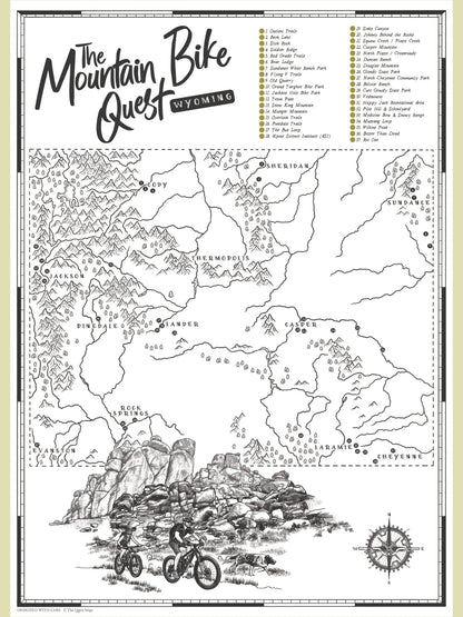 The Wyoming Mountain Bike Quest - Scratch Map