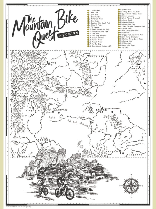 The Wyoming Mountain Bike Quest - Scratch Map