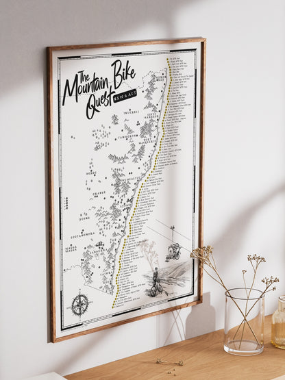 The NSW & ACT Mountain Bike Quest - Scratch Map