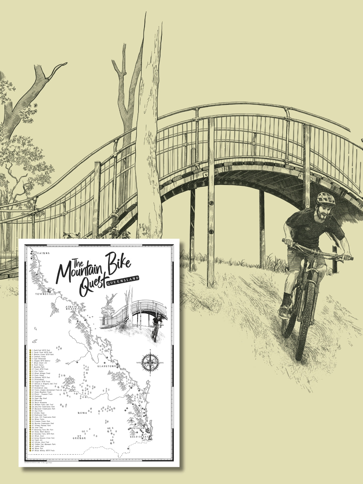 The Queensland Mountain Bike Quest - Scratch Map