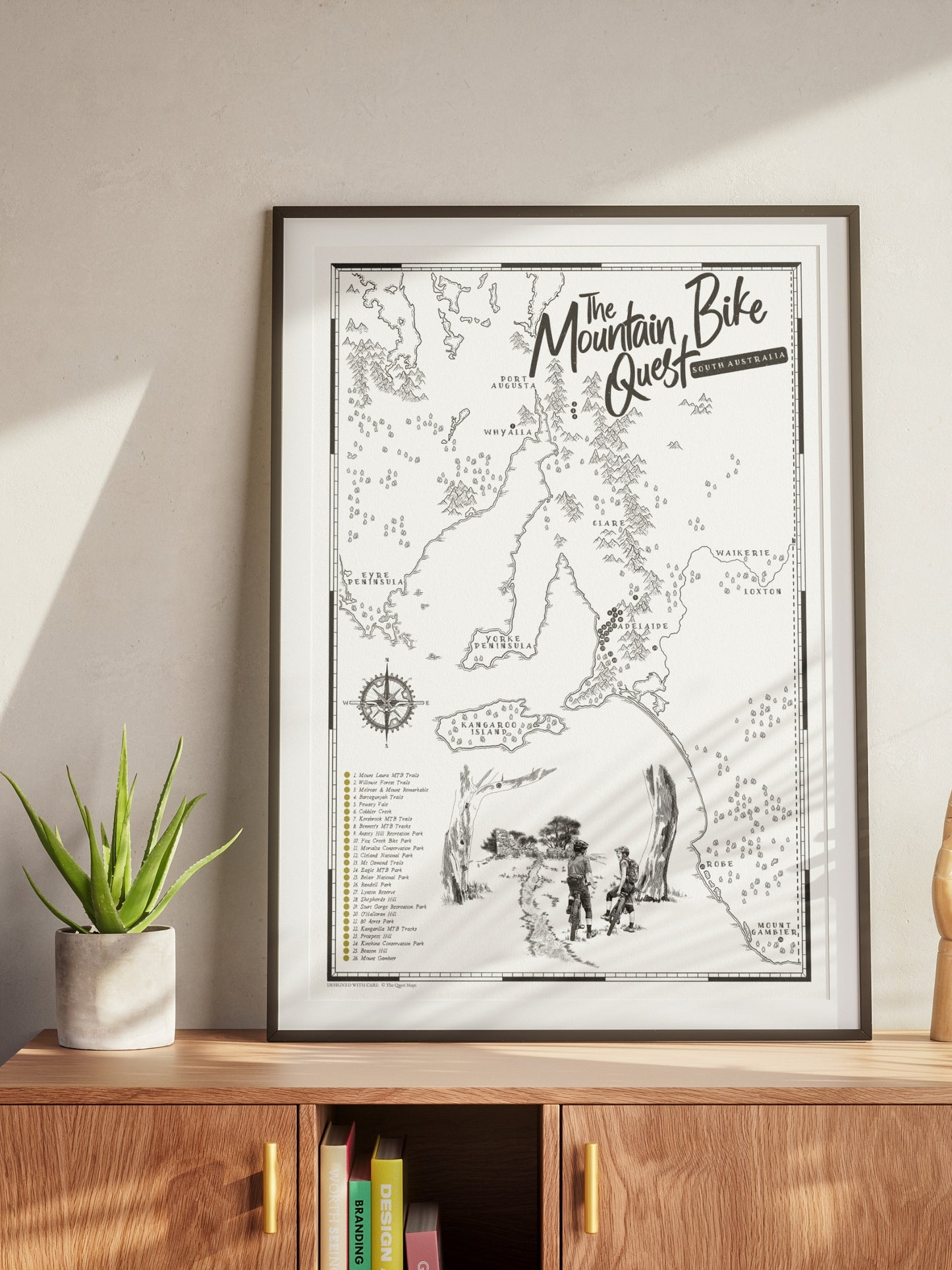 The South Australia Mountain Bike Quest - Scratch Map