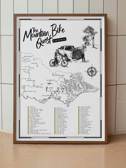 The Victoria Mountain Bike Quest - Scratch Map