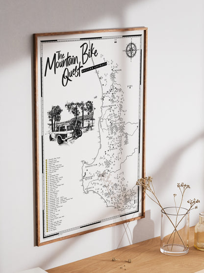 The Western Australia Mountain Bike Quest - Scratch Map